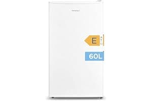 COMFEE' RCU60WH2(E) Congelador Vertical 60L para Cocina Pequeña, Monopuerta, Temperatura Ajustable, Silencioso, Puerta Reversible, Instalación Libre, Blanco