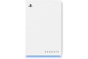 Seagate Game Drive PS4/PS5 5TB, disco duro externo portátil, 2,5", USB 3.0, blanco, LED azul, Plug and Play (STLV5000202)