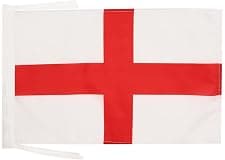 AZ FLAG - England Flag - 18'' x 12'' - 100% Polyester English Small Banner with Two Cords - Fade Resistant - Vivid Colors - 18x12 in - 45x30 Cm