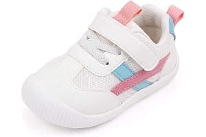 MK MATT KEELY Baby Boys Girls First Walking Shoes Toddler Anti-Slip Soft PU Leather Prewalker Sneakers