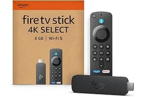 Amazon Fire TV Stick 4K Select (newest gen), start streaming in 4K, hundreds of thousands of films and TV episodes, and free & live TV