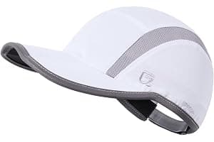 GADIEMKENSD UPF50+ Folding Outdoor Hat Unstructured Reflective Design Breathable Soft Sport Cap for Outdoor Sport