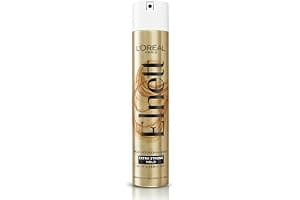 L'Oreal Paris Elnett Extra Strong Hold Hair Spray, gives up to 24H extra strong hold with natural looking shine, feels clean