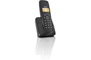 Gigaset A120 - Teléfono Inalámbrico, Agenda de 50 Contactos, Pantalla Iluminada, Color Negro