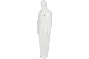 3M 4500WS Coverall, White, Unisex Adults Coverall