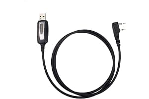 Retevis RT24 Cable de Programación, Kenwood K 2 Pin, Cable USB con Chip Mejorado para Walkie-talkie RT24 RT668 RT5R Compatible con Baofeng UV-5R GT-5R eSynic/Quansheng/JUCJET/Maylawn BF-88E (1 Pcs)