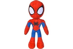 Disney Spiderverse Spiderman Action Figure 25 cm Soft Toy with Glow in the Dark Eyes,Blue,purple,white