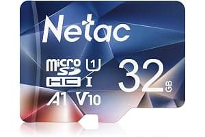 Netac 32GB MicroSDHC Memory Card, Micro SD Card R/W up to 90/10MB/s, TF Card 4K Full HD Video Recording, UHS-I, C10, U1, A1, V10, for Camera, Smartphone, Security System, Drone, Dash Cam
