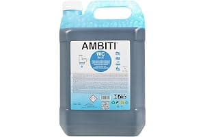 Ambiti | WC Blue | Aditivo para Depósito de Residuos Aguas Negras | Inodoros Portátiles de Autocaravanas, Caravanas y Barcos | Elimina Olores, residuos y Desinfecta | Fragancia Piña Colada (5L)