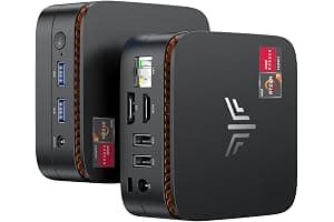 NiPoGi Essenx E1 Mini PC AMD Ryzen 3250U Windows 11 Pro (2C/4T, up to 3.5 GHz) 8GB DDR4 RAM + 256GB SSD, 4K@60Hz dual display HDMI 2.0 + DP/AWi-Fi/BT/LAN, mini computer for office/education