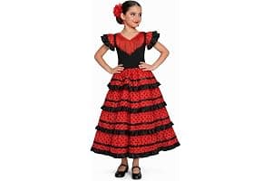AMARU SANCHESU Vestido Infantil de Flamenco o sevillanas