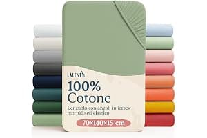 Laleni Sabana Bajera 60to70x120to140x15cm Oeko-Tex - sabanaja Bajera 100% Algodon para Cama de Infantil Simple-Ropa de Cama Infantil - para Cuna Bebe Color Summer Green - Verde