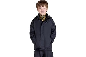 Mountain Warehouse Pakka Kids Waterproof Jacket - Wind Resistant, Lightweight,Breathable Rain Coat for Girls & Boys, Packaway Bag - For Rain, Spring Summer