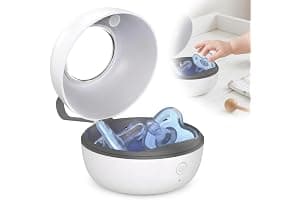Portable UV Dummy Steriliser Box, Baby Pacifier Sanitiser 99.99% Sterilisation in 3 Minutes USB Type-C Rechargeable Travel for Dummies, Dentures, Braces Small Items for On-The-Go