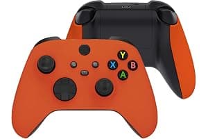eXtremeRate Carcasa Delantera y Grip para Xbox Series X/S Mando - Cubierta Frontal Protectora de Agarre Empuñadura para Xbox Series S X Controlador - No Incluye Mando (Naranja)