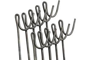 Suregreen Steel Fencing Pins | 1.2m Garden Stakes | 8mm diameter | Metal Fence Stakes for Garden Netting, Temporary Fencing, Garden Fence, Barrier Mesh, Windbreak | Road Pins | 10 Pack