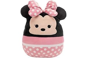 Squishmallows Official Kellytoy Disney Characters Squishy Soft Stuffed Plush Toy Animal (7 Inch, Minnie Mouse)