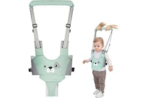 Vicloon Arnés de Seguridad para Caminar Arnes Bebes Ajustable Arnés de Bebe con Hebilla de Seguridad y Calcomanías Mágicas Transpirable Cinturón de Andador para Bebe 7-24 Mes