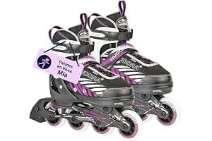 HUDORA Patines de Ruedas MIA/Leon - Patines para niños/Adolescentes y Adultos en Diferentes Tallas y Colores - Ajustables en 4 Tallas - cómodos y Elegantes