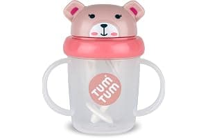 TUM TUM Tippy Up Free Flow Sippy Cup (No Valve), Sippy Cup for Toddlers, 200ml, BPA Free (Betsy Bear S3)