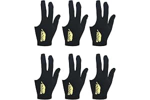 Tokaneit Guantes de billar con 3 dedos, unisex, elásticos, para accesorios de billar