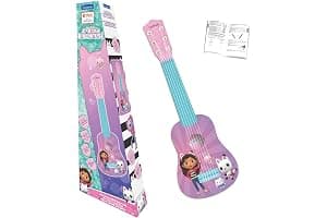 Lexibook, Gabby's Dollhouse, Mi Primera Guitarra para niños, 6 Cuerdas de Nylon, 53 cm, Guía incluida, Rosa, K200GDHLXB
