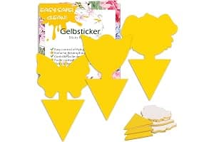 Blooven 30 PCS Fruit Fly Traps, Double-sided Fungus Gnat Sticky Catcher For Multiple Insects, Plant Fly Control Indoor (30 PCS Yellow)