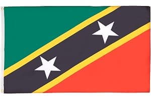 AZ FLAG - Saint Kitts And Nevis Flag - 2x3 Ft - 100D Polyester Nevisian Banner with Two Metal Grommets - Fade Resistant - Vivid Colors - 2' x 3' Feet - 90x60 Cm