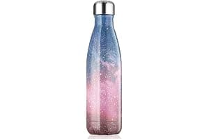 Lalafancy Botella de Agua Acero Inoxidable 350ml/500ml/750ml, Aislamiento de Vacío de Doble Pared, Botella Termica de Frío/Caliente para Niños, Deporte, Oficina, Gimnasio, Ciclismo