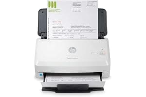 HP ScanJet Pro 3000 s4 - Escáner de Documentos con Alimentador de Hojas, Escaneo Doble Cara Automático, 40 ppm/80 ipm, AAD 50 Hojas,USB 3.0, Compacto, Ciclo Diario 4000 Páginas