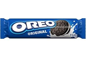 Oreo Original Galletas de Chocolate Rellenas de Crema Sabor Vainilla, Paquete de 154 g