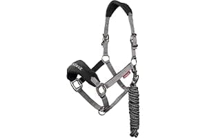 LeMieux Vogue Fleece Headcollar with Lead Rope - Extra Padding, Adjustable at Curb and Poll Strap