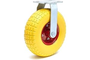 Fixed Castor 258x78mm Puncture-proof with Metal Rim and Fixture
