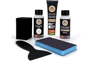 SOFOLK Kit de renovación de Cuero y Polipiel: reparación + Pintura + Pintura Protectora - Volante, Asiento de Coche, sillón, Zapatos (6-Off-White)