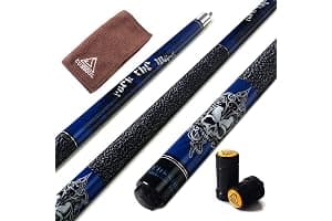 CUESOUL Rockin Series - Juego de Tacos de Billar Profesional de 58 Pulgadas, 595.3 g, Mango de Arce norteamericano, Acabado Perlado, virola de Carbono, Bolsa de Envoltura de Lino irlandés, Juego de