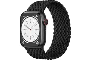 Maledan Braided Solo Loop Strap Compatible with Apple Watch Strap 38mm 40mm 41mm 42mm 44mm 45mm 46mm 49mm for Women Men, Adjustable Stretchy Sport Band for iWatch SE Series 10 9 8 7 6 5 4 3 2 1