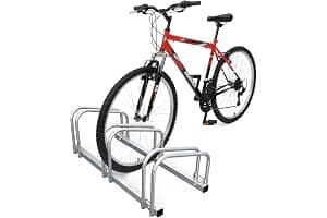 VOUNOT® Soporte para Aparcar Bicicletas, Aparcamiento, Estacionamiento para Bicis, Suelo y Pared Montaje, Interior y Exterior