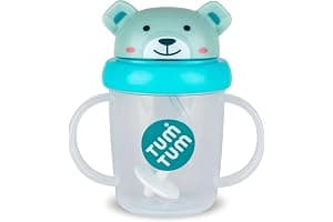 TUM TUM Tippy Up Free Flow Sippy Cup (No Valve), Sippy Cup for Toddlers, 200ml, BPA Free (Boris Bear S3)