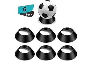 6 Piezas Soportes de Balón Base de Balón Pedestal Estante de Exhibición para Baloncesto Fútbol Voleibol Softbol Bolos (Negro)