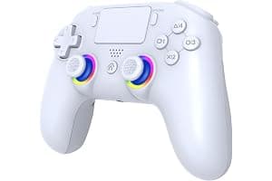 Subsonic – Mando Inalámbrico para PS5 con Palancas y LED Programables, Función de Vibración y Táctil – Mando PS5 Blanco