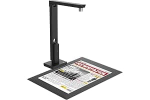 CZUR Lens 800 Pro Escáner de Documentos Portátil, Escáner Vertical para Documentos, Escáner Plano A4, OCR Rápido 1 s/Página, Cámara de Escaneo de 8 MP, Fácil de Usar para Mac y Windows