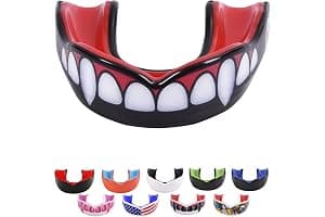Oral Mart Vampiro colmillo Protector bucal con Estuche ventilado para Karate, Boxeo, Combate, Taekwondo