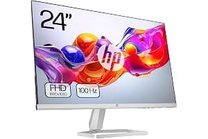 HP 524sf- Monitor de 23.8" FHD (1920x1080, IPS, 100 Hz, 5ms, 99% sRGB, 300 Nits, Contraste 1500:1) Negro con Soporte Plateado
