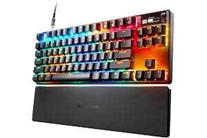 SteelSeries Apex Pro TKL (2023) - Teclado gaming HyperMagnetic – El más rápido del mundo - Accionamiento ajustable - Esports TKL - RGB - Teclas PBT - USB-C - Teclado inglesa (QWERTY)