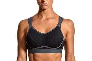 SYROKAN Sujetador Deportivo Alto Impacto Comodidades sin Relleno sin Aros para Mujer