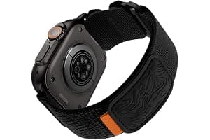 Bandletic Nylon Straps Compatible with Apple Watch Ultra 3/2/1 49mm - Soft Sport Loop Replacement Strap for iWatch Series 11/10 46mm, 9/8/7 45mm, SE3/SE2/SE/6/5/4 44mm, 3/2/1 42mm, Black