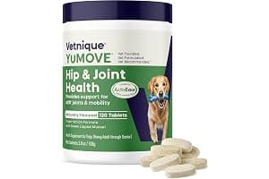 YuMOVE Joint Supplement for Dogs, Essential Dog Hip and Joint Support for Adult Dogs with Glucosamine, Chondroitin, Green Lipped Mussel, Aged 6 to 8, 120 Tablets
