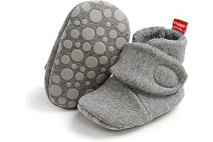TMEOG Baby Booties Slippers Infant Boots Newborn First Walking Shoes Baby Winter Sock Crib Shoes for Boys Girls 0-6 Months