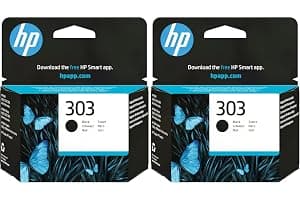 HP T6N02AE 303 Original Ink Cartridge, Black, Single Pack (Packaging May Vary) (Pack of 2)