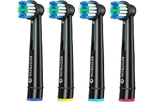 REDTRON Recambios para Cepillo de Dientes Eléctrico compatible con Oral B (4 unidades), Cabezal de cepillo de dientes Precision Clean Pro1000 Pro3000 Pro5000 Pro7000 y más